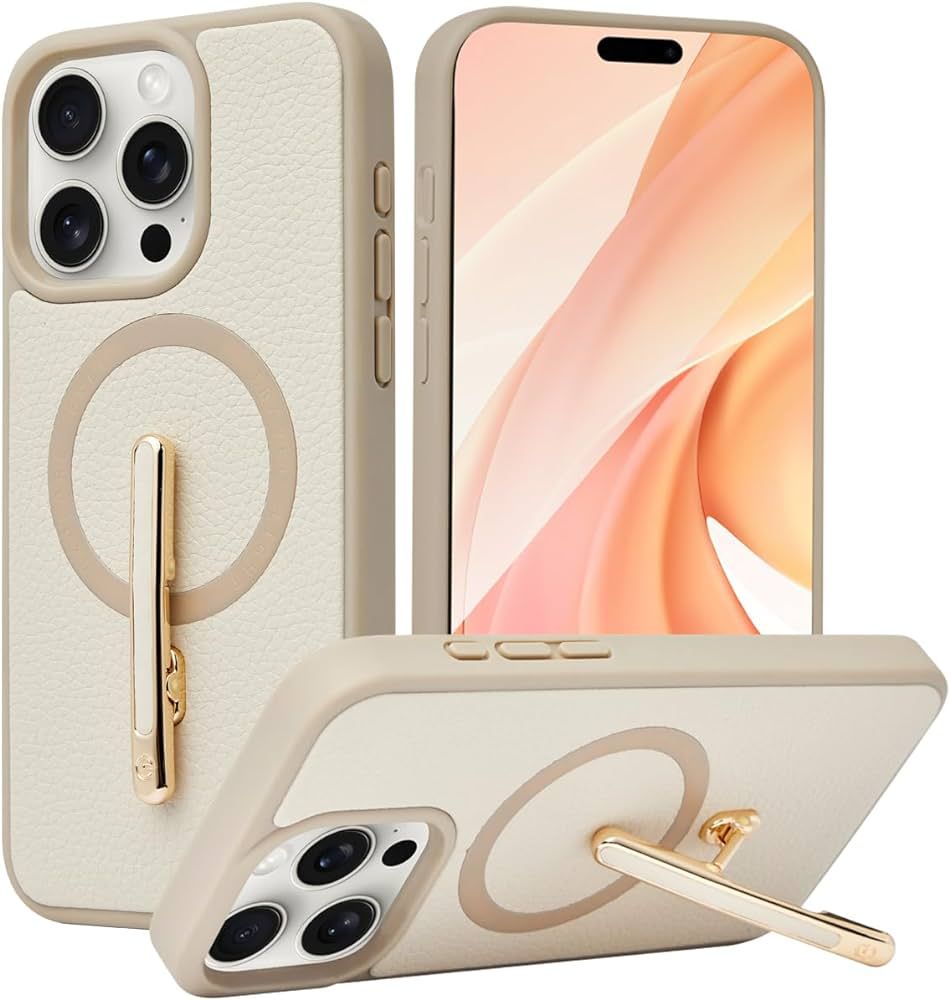 CUSTYPE for iPhone 15 Pro Max Magnetic Case with Stand for Women, Compatible with Magsafe, [2-Way... | Amazon (US)