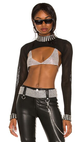 Miss You Crop Top in Black | Revolve Clothing (Global)