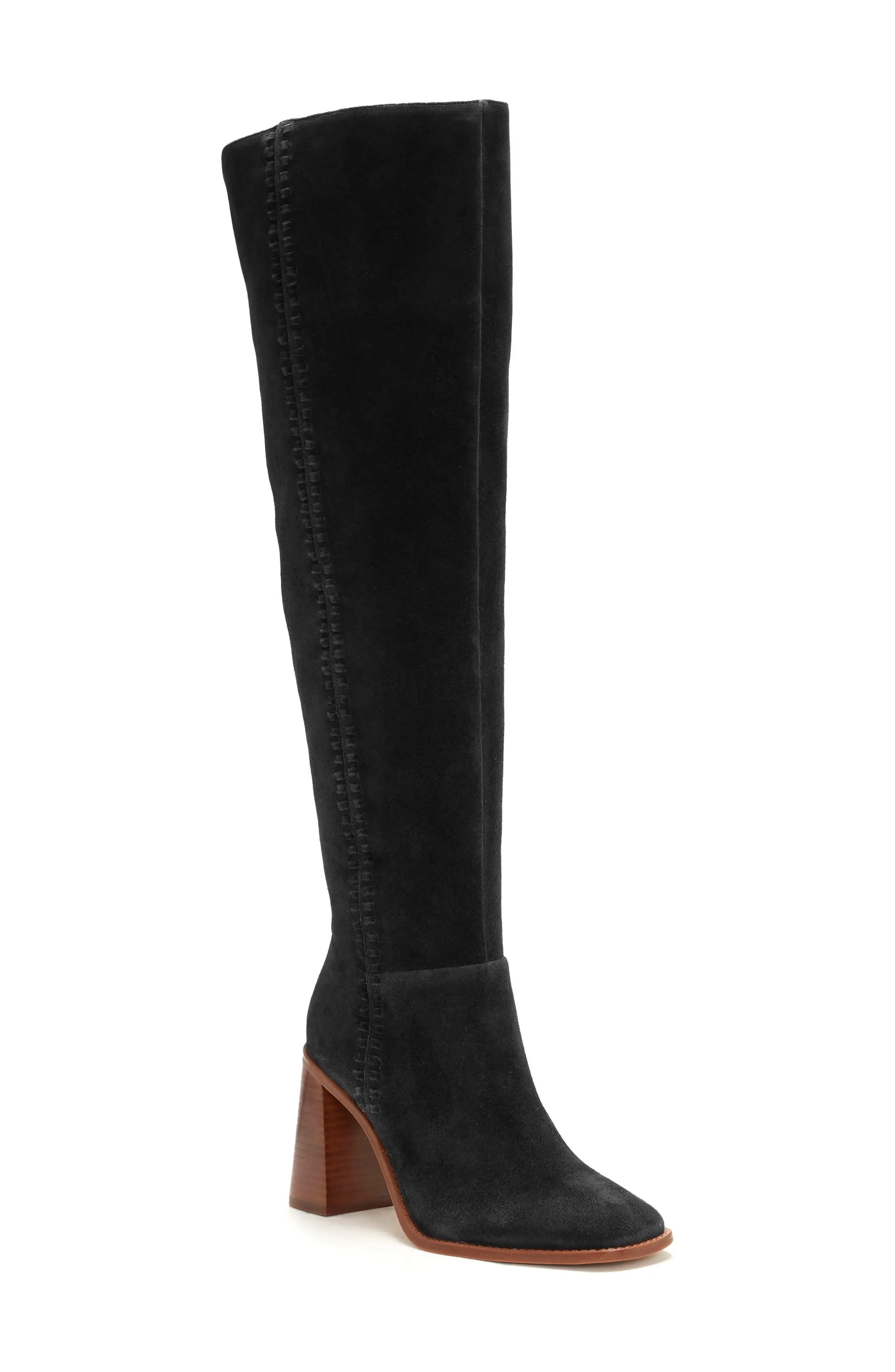 Vince Camuto Englea Over the Knee Boot, Size 10 in Black at Nordstrom | Nordstrom