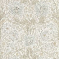 Morris & Co Pure Honeysuckle & Tulip Wallpaper in Beige by DecoratorsBest | DecoratorsBest