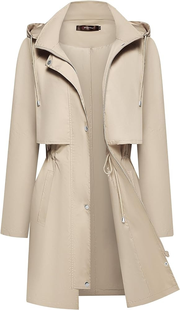 Bloggerlove Rain Jacket for Women Waterproof with Hood Trech Coat for Women Lightweight Raincoats... | Amazon (US)