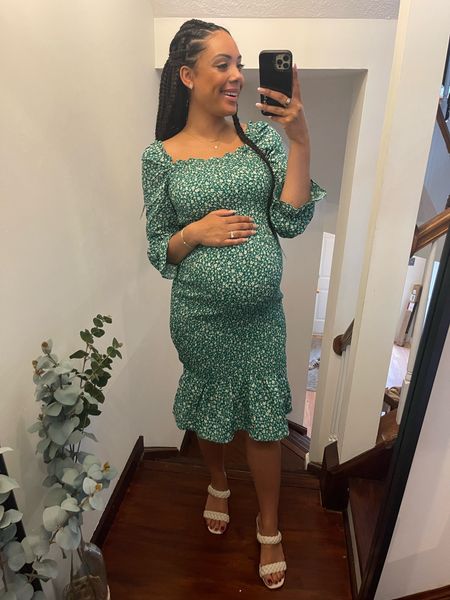 Baby shower, spring dress, smock dress, green dress, bump friendly, Amazon finds, 2023 dress 

#LTKunder50 #LTKstyletip #LTKbump