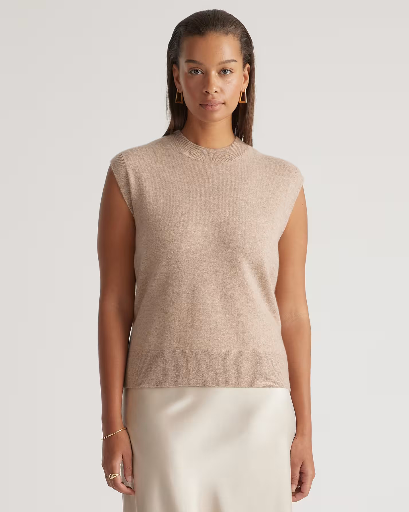Lightweight Mongolian Cashmere Mock Neck Sweater Vest | Quince