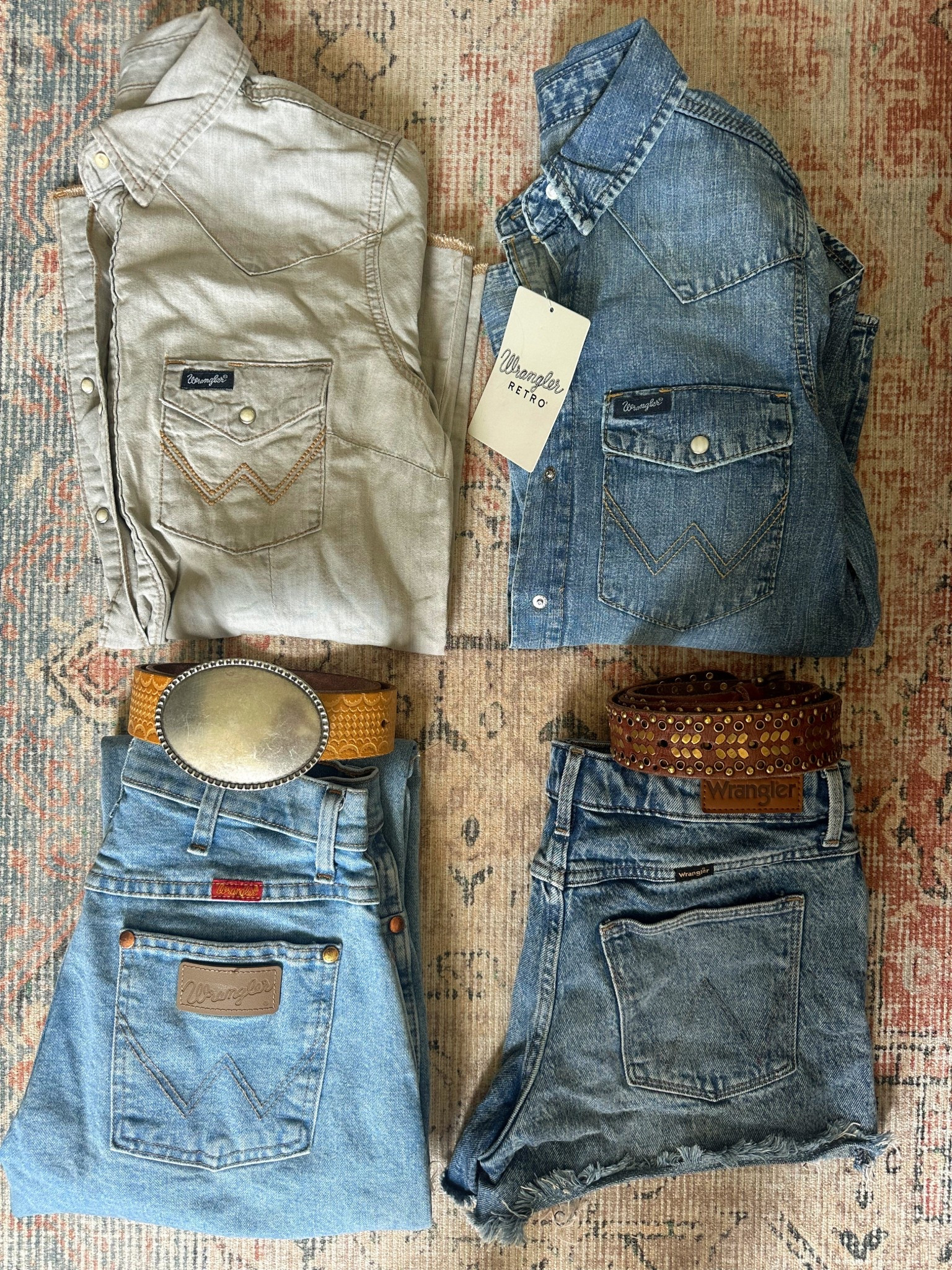 wrangler denim shirts I’m loving | got them in a small and a XS for a more fitted look and then a more relaxed laid back fit in the grey (being the small!) 

Shorts and jeans are 25s! 

#LTKSummerEdit #LTKU #LTKStyleTip