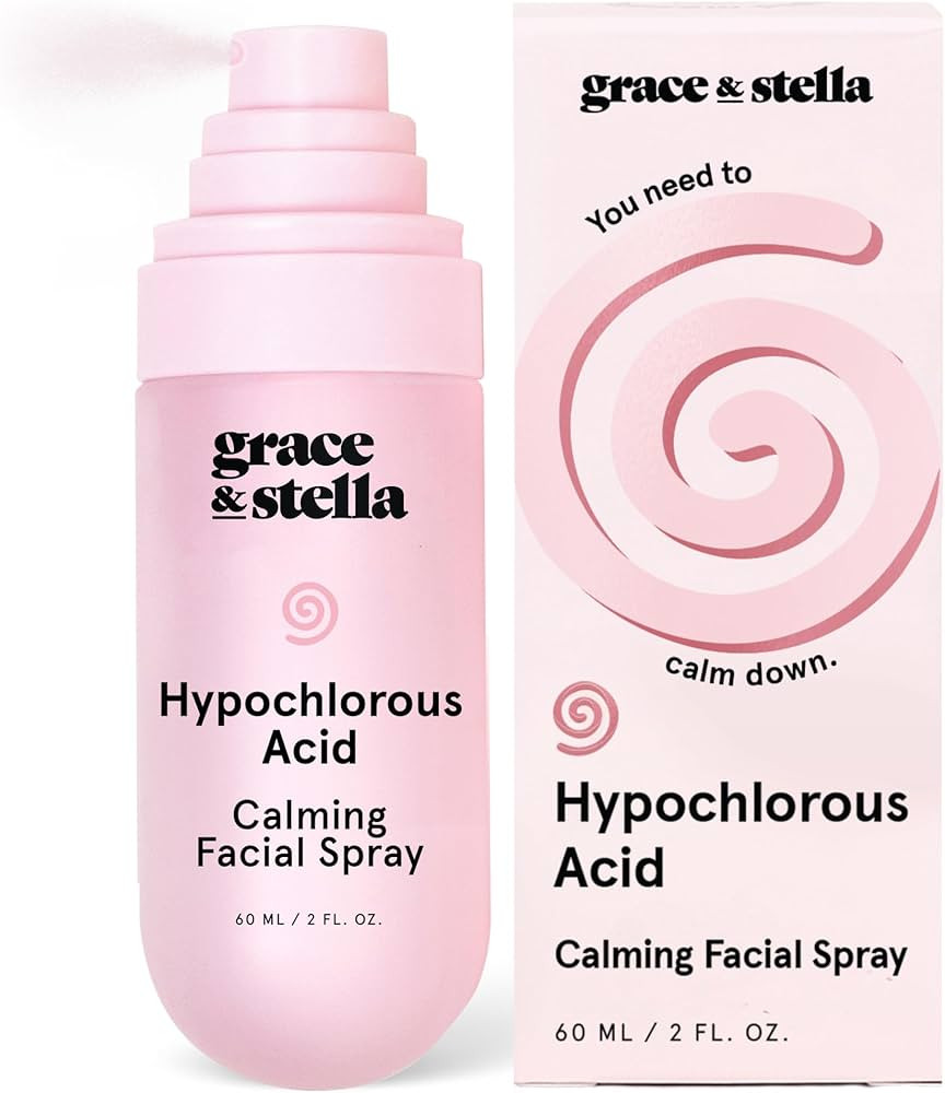 grace & stella Hypochlorous Acid Spray for Face - Body Acne Spray - Gentle Face Mist to Calm Redn... | Amazon (US)