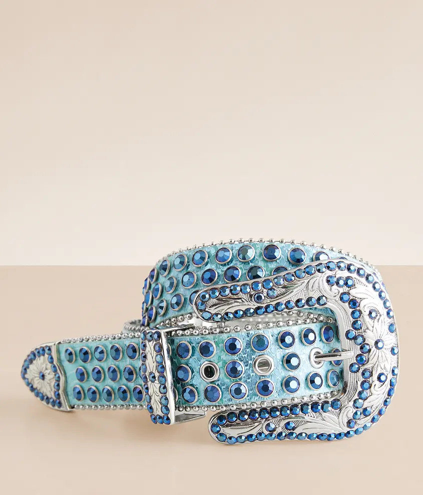 Glitz Metallic Leather Belt | Buckle