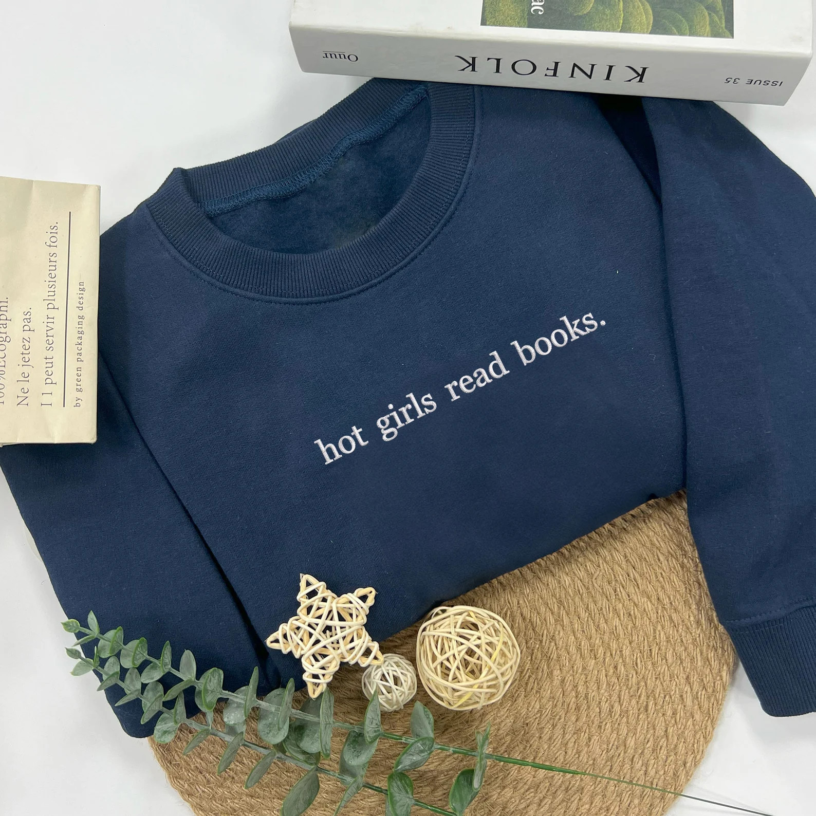 Embroidered Hot Girls Read Books Sweatshirt, Reading Lover Crewneck, Bookish Shirt, Book Lover Gi... | Etsy (US)