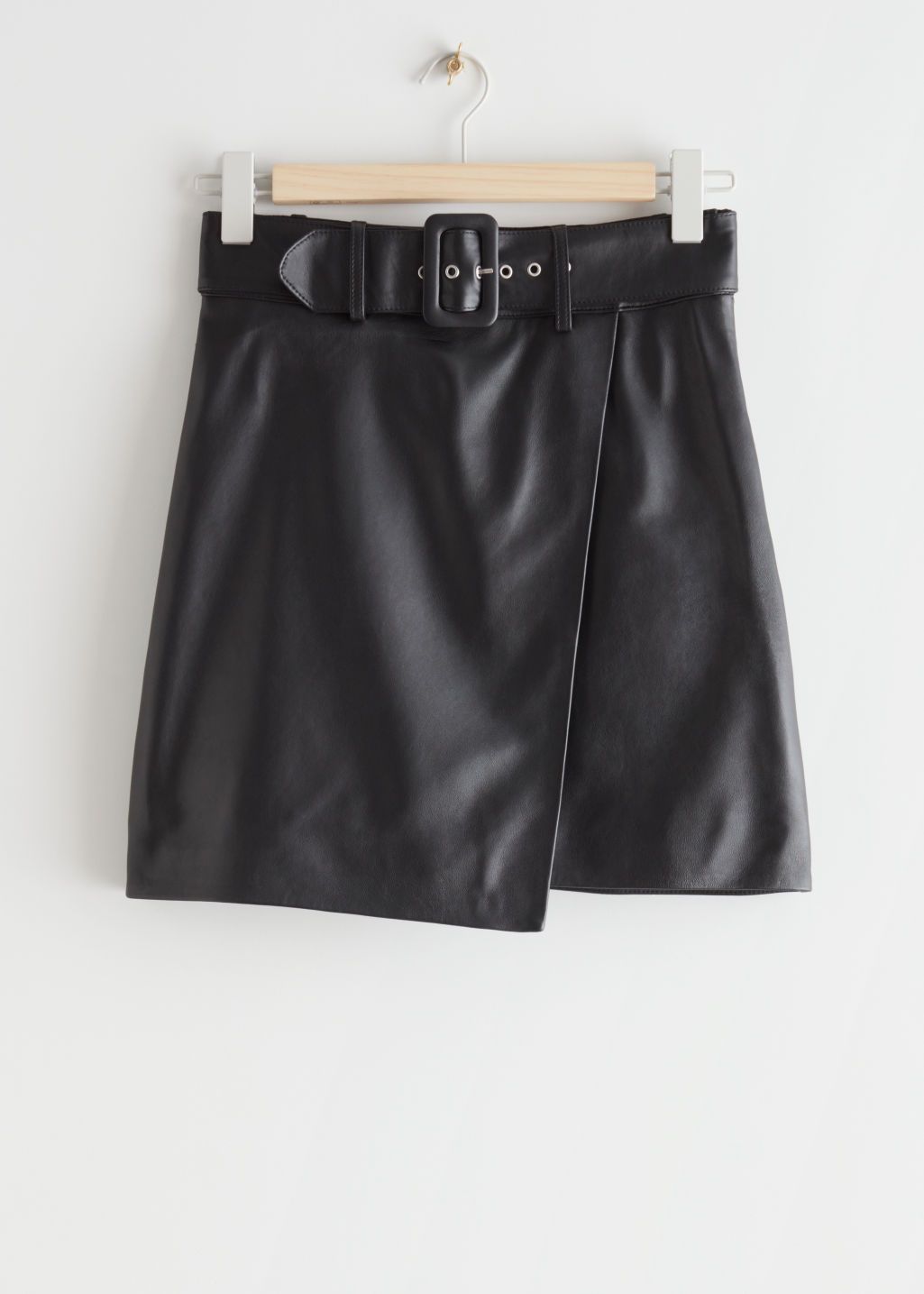 Belted Leather Mini Skirt - Black | & Other Stories (EU + UK)