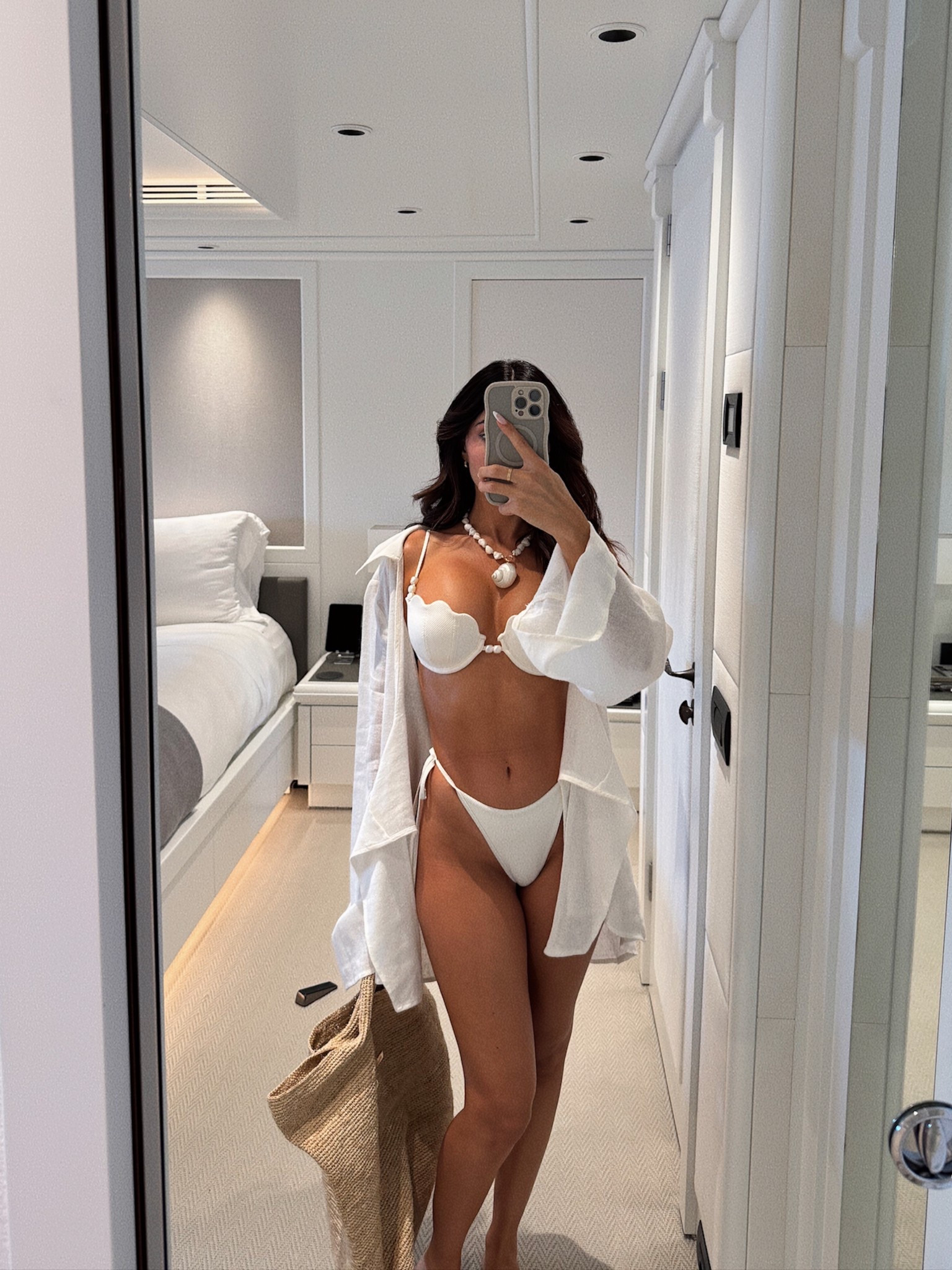 Beach day look - wearing a medium top and xsmall bottoms, tote is the large size and the tie tunic is a size small 🫶🏼

#LTKTravel #LTKStyleTip