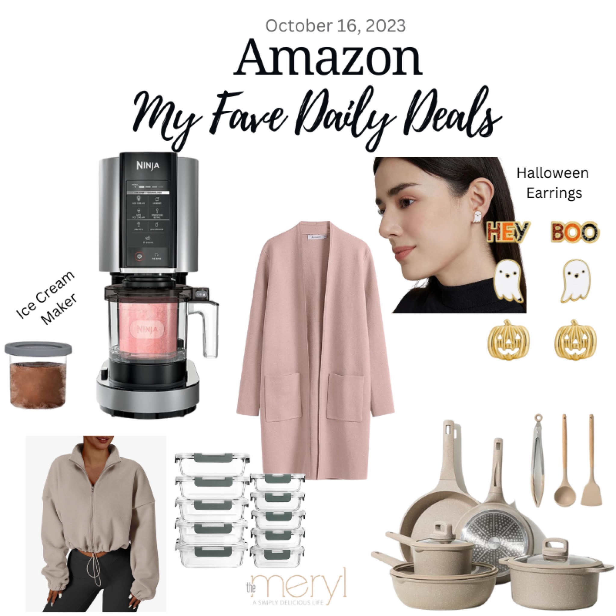 Amazon Deals 10.16.23
Ninja Ice Cream Maker Sweater Cardigan Halloween Earrings Glass Meal Prep Containers Carote Cookware Cropped Hoodie  

#LTKHalloween #LTKstyletip #LTKhome