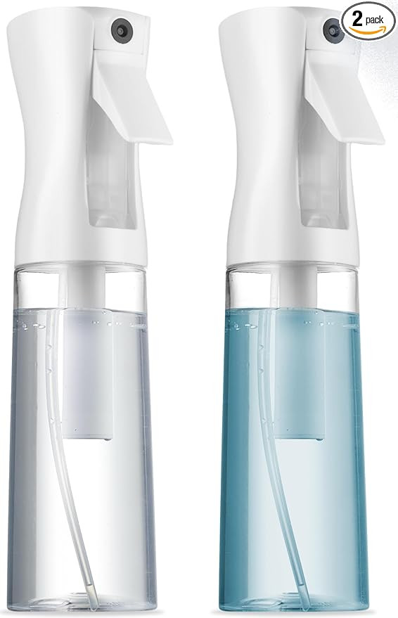 SUPER+ 2 Pack Continuous Spray Bottles - Ultra Fine Mist Sprayer | Water Spray Bottle For Hair Mi... | Amazon (US)