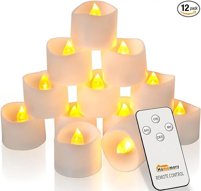 Homemory Flameless Candles with Remote and Timer, Battery Operated Candles Tea Lights Candles, Fl... | Walmart (US)