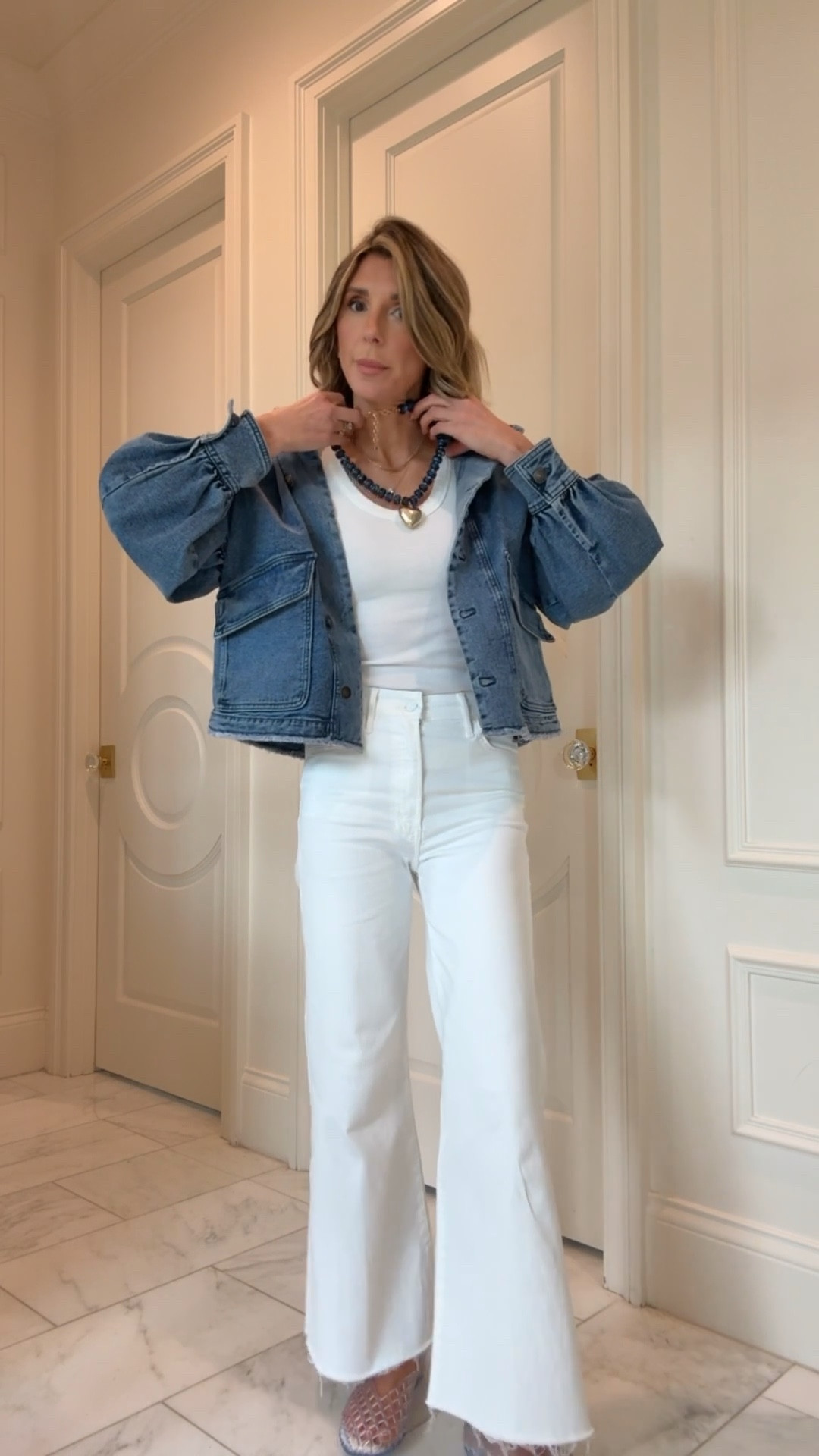 Spring Outfit Details:  

Wearing size small in my jacket and the jeans fit true to size. I’m wearing a size 25.

#LTKgrwm #LTKootd