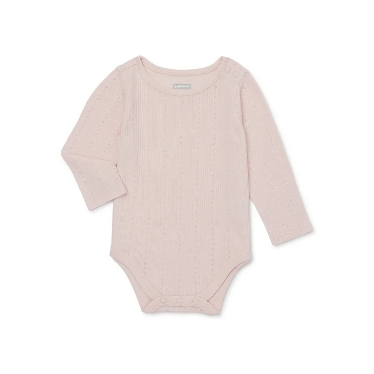 Garanimals Baby Girl Long Sleeve Pointelle Bodysuit, Sizes 0-24 Months | Walmart (US)