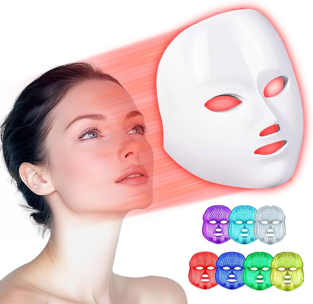 Yahi Red Light Therapy Mask for Face, 7-1 Colors LED Facial Skin Care Mask, Led Face Mask Light T... | Amazon (US)