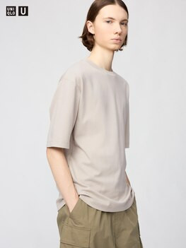 UNIQLO U AIRISM COTTON OVERSIZED CREW NECK HALF SLEEVE T-SHIRT | UNIQLO AU | Uniqlo Australia