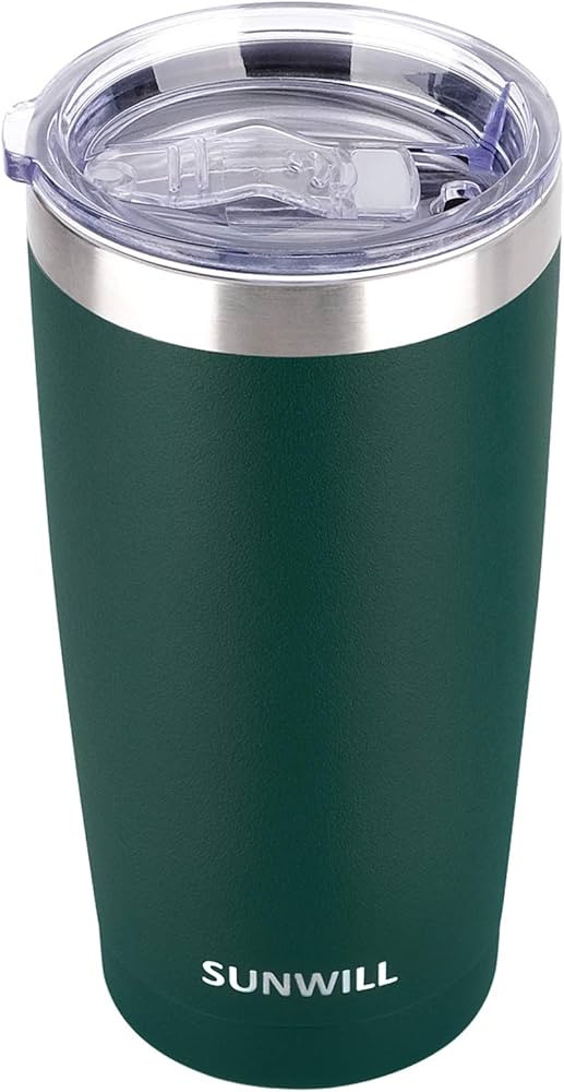 SUNWILL 20oz Tumbler with Lid, Stainless Steel Vacuum Insulated Double Wall Travel Tumbler, Durab... | Amazon (US)