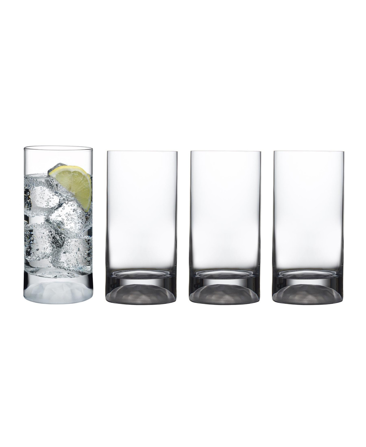 Nude Glass Club Ice High Ball Glasses, Set of 4 - Clear | Macy's