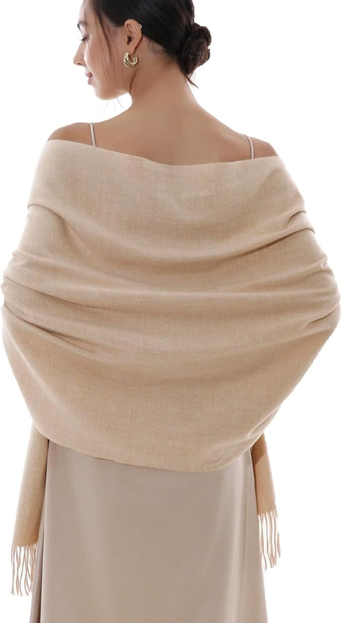 RIIQIICHY Winter Scarfs for Women Pashmina Shawls Wraps for Evening Dresses Large Warm Soft Scarv... | Amazon (US)