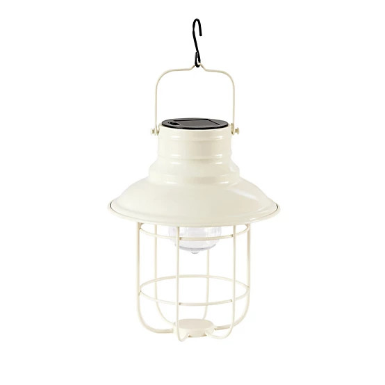 Red Shed  10 in. Metal Solar Lantern, Cream | Tractor Supply