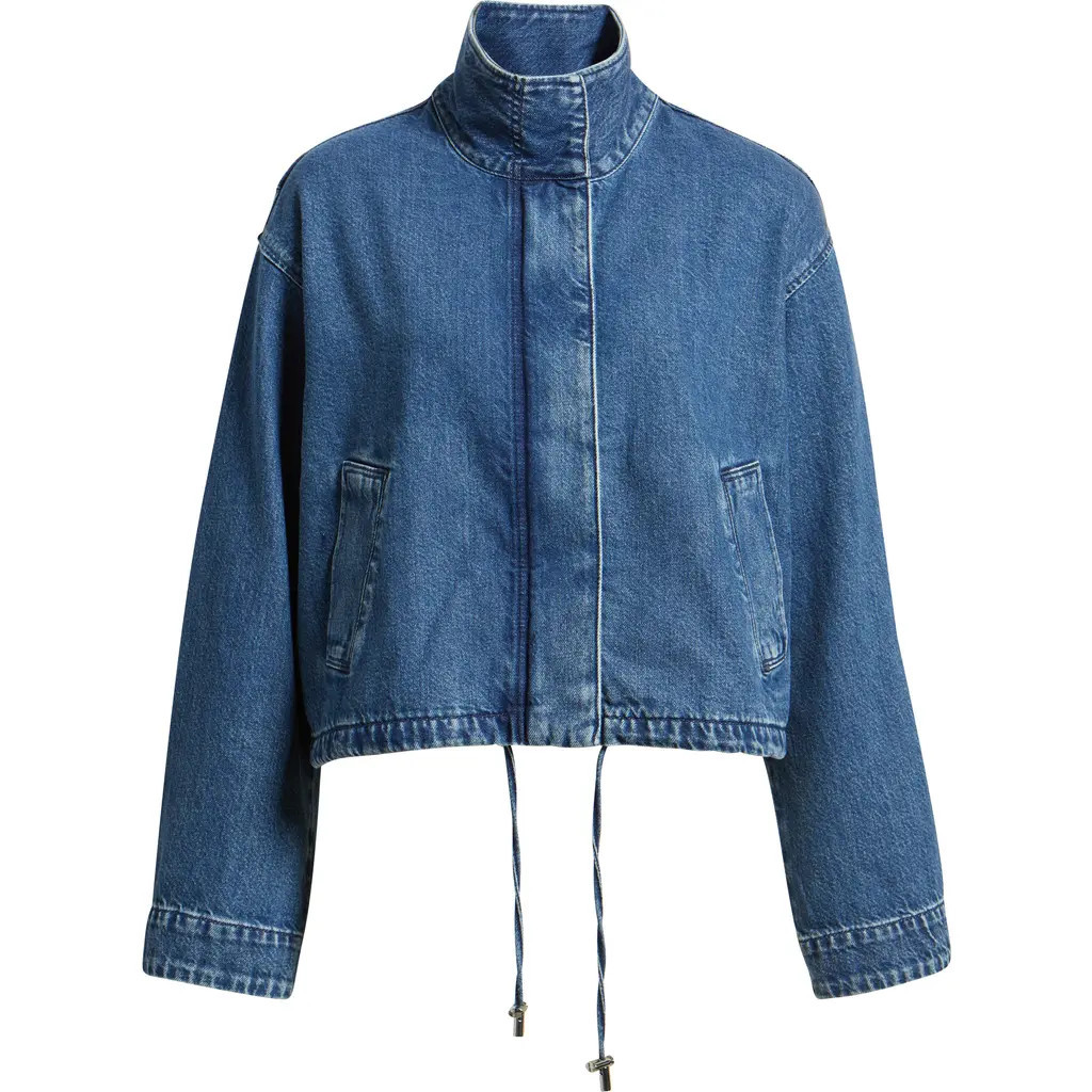 Madewell Denim Crop Field Jacket in Clean Birkdale at Nordstrom, Size Xx-Small | Nordstrom