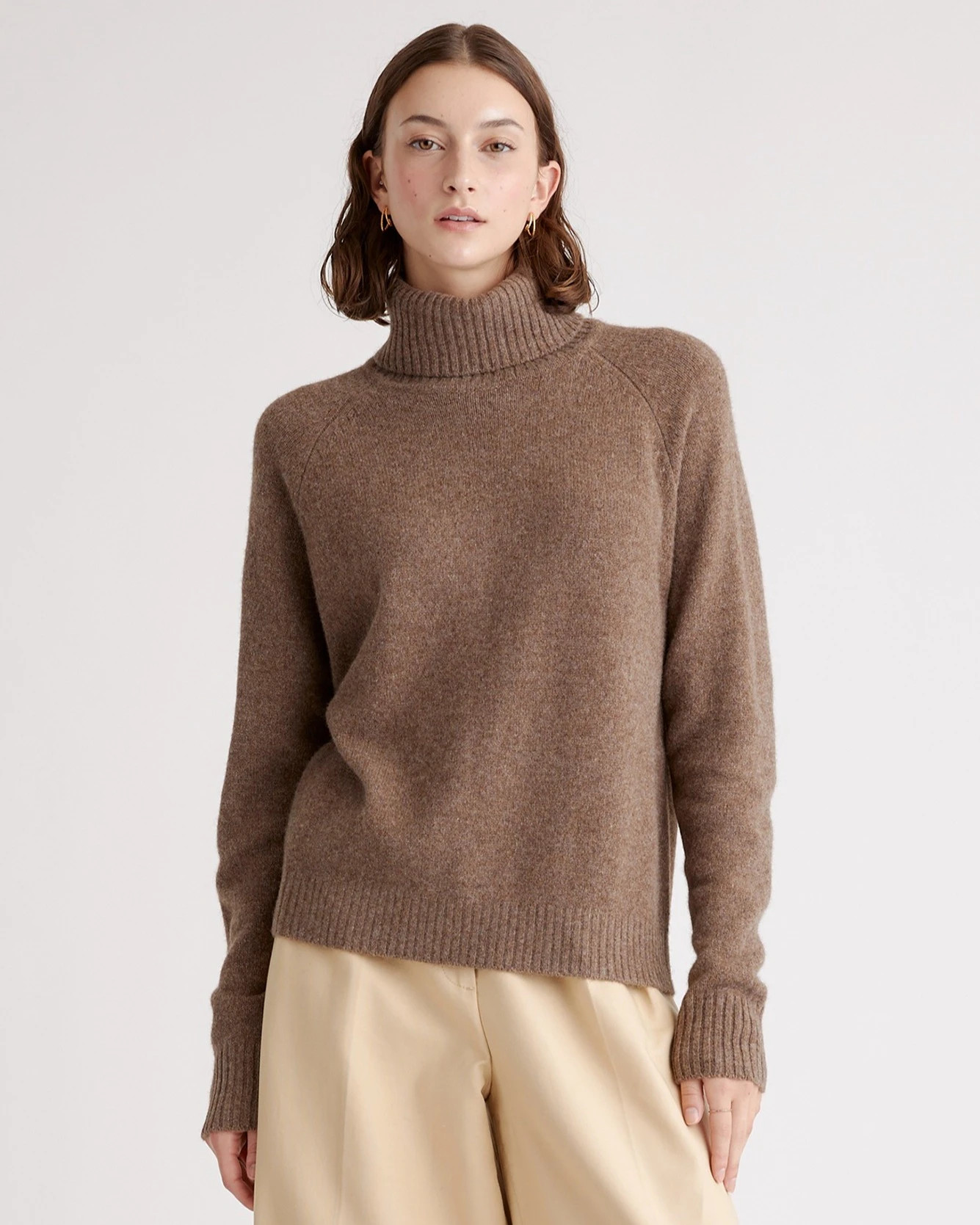 Quince | Women's 100% Yak Wool Turtleneck Sweater in Black, Size Medium | Quince