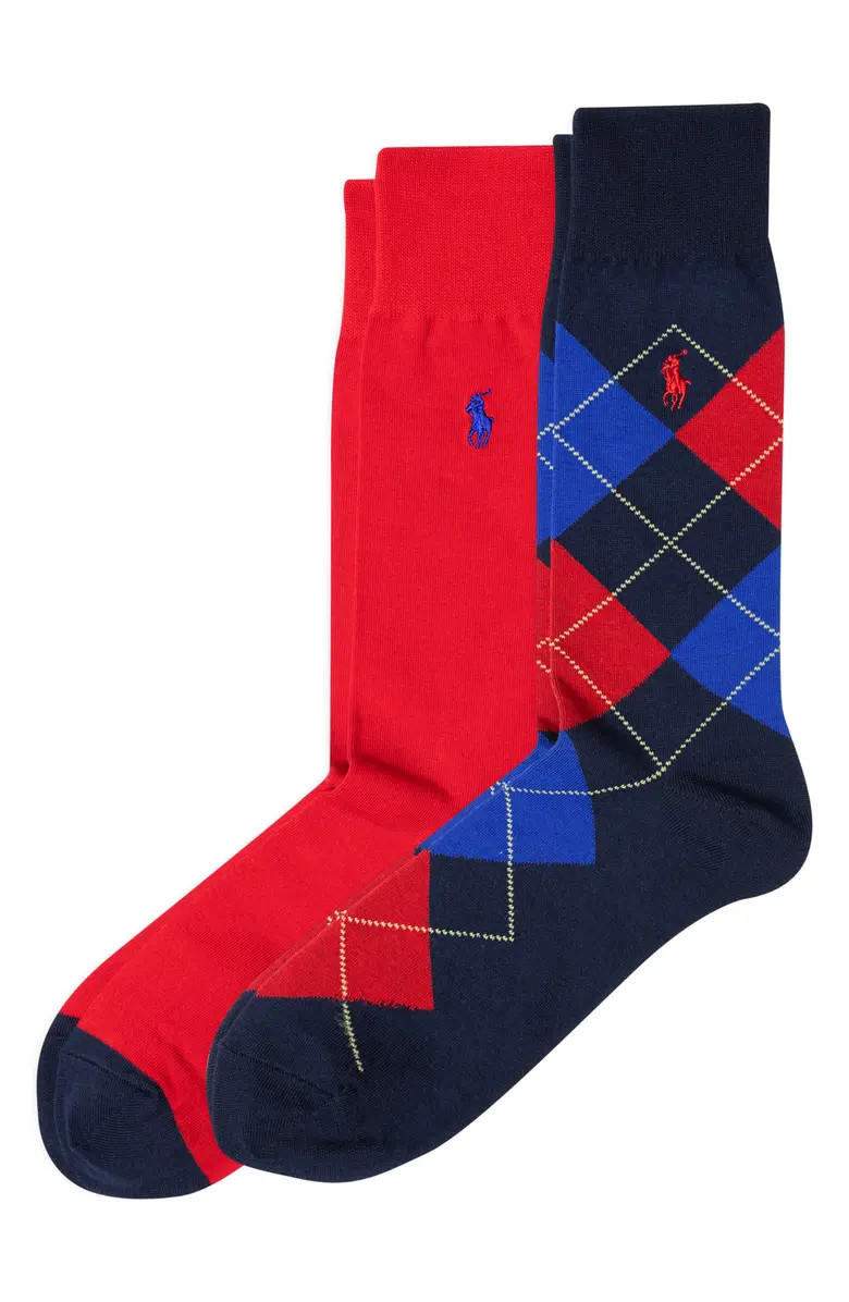 Argyle 2-Pack Stretch Cotton Blend Socks | Nordstrom