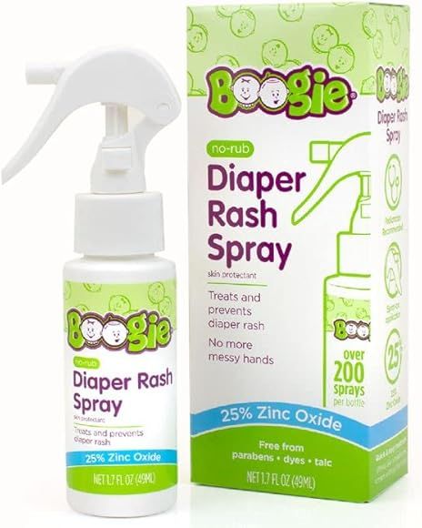 Diaper Rash Cream Spray by Boogie Bottoms, Travel Friendly No-Rub Touch Free Application for Sensiti | Amazon (US)