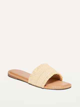 Raffia Slide Sandals for Women | Old Navy (US)