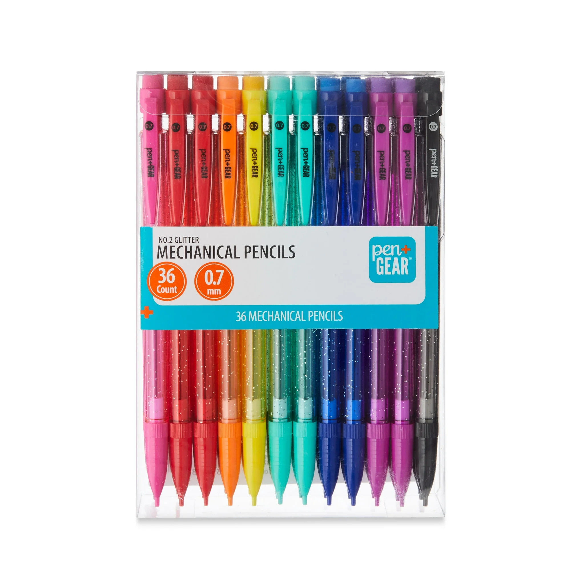 Pen+Gear #2 Glitter Disposable Mechanical Pencils, 0.7mm, 36 Count | Walmart (US)