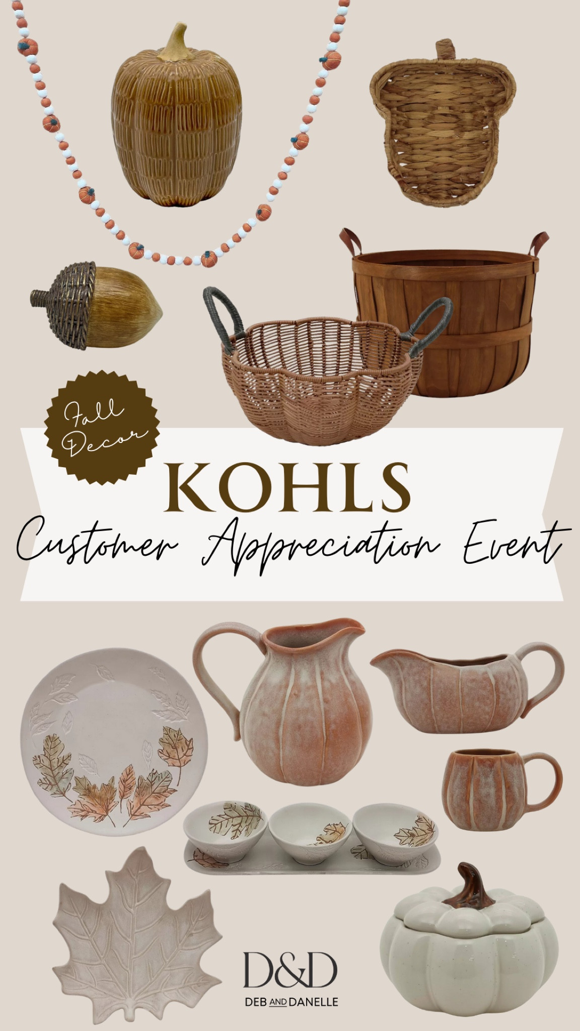 Kohl’s has stunning Fall decor that would go great with our woods and whites theme. 

#LTKFallSale #LTKHome #LTKSaleAlert