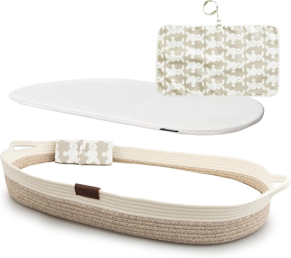 Yunioo Deluxe Baby Changing Basket with Extra Travel Diaper pad, Foam Changing pad and Water Repe... | Amazon (US)
