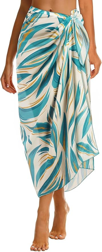 CHICGAL Sarong Wraps Swimsuit Coverup for Women Bathing Suit Cover Up Summer Bikini Beach Swimwea... | Amazon (US)