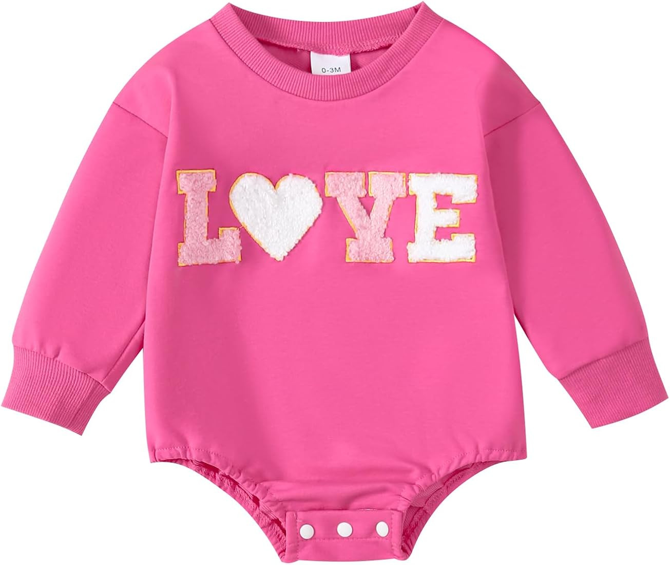 Baby Girl Valentines Day Outfit Towel Embroidery Bubble Romper Toddler First Valentines Day Cloth... | Amazon (US)