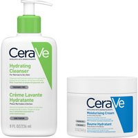 CeraVe Daily Deep Hydration 2-Step Routine for Normal to Dry Skin, Cleanser and Moisturiser with Hyaluronic Acid | Look Fantastic (UK)