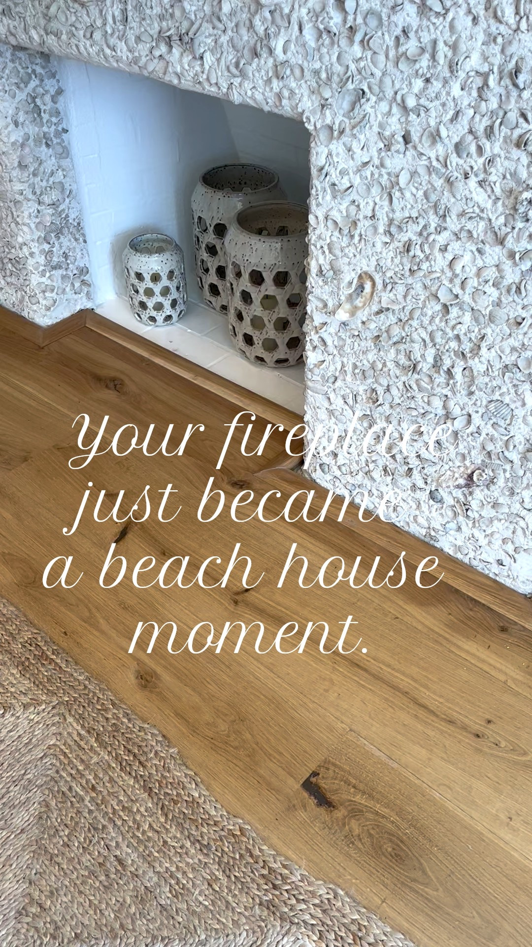 A seashell fireplace paired with coastal artwork turns your living room into a calm, coastal focal point that feels collected and intentional instead of themed. The texture from the shells adds depth, the artwork brings in soft color and movement, and together they create that relaxed luxury vibe that makes a space feel styled and serene.

Tap to shop my favorite coastal fireplace and artwork finds to bring this look home.

coastal fireplace seashell decor beach house living room coastal wall art neutral coastal home ocean inspired decor living room styling

#LTKhome #CoastalStyle #LTKFinds