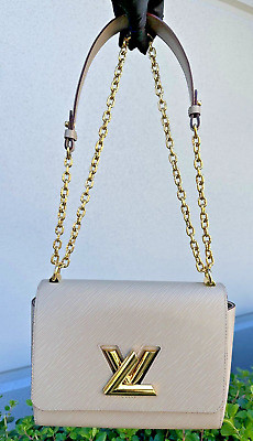 Louis vuitton LV Handbags Twist Lock MM Chain Crossbody Epi Leather Gray $5,000 | eBay US