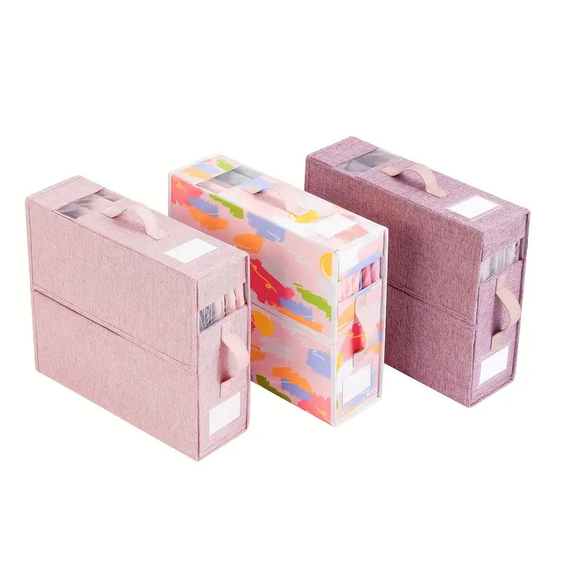 Linen Storage Bins Luxury Foldable Clear Viewing Window - Temu Australia | Temu Affiliate Program