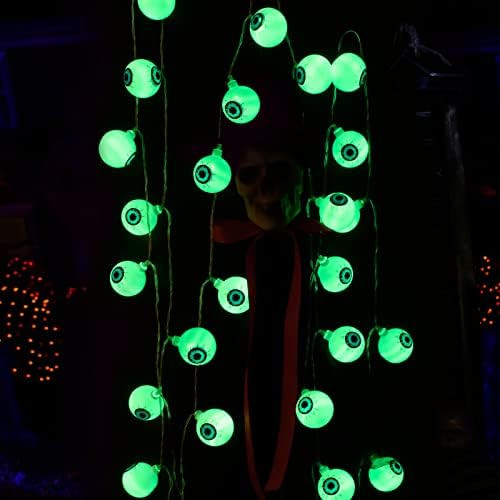 20.4FT 40 LED Halloween Decorations Eyeball String Lights Decor Clearance for Home-Battery Operated  | Amazon (US)