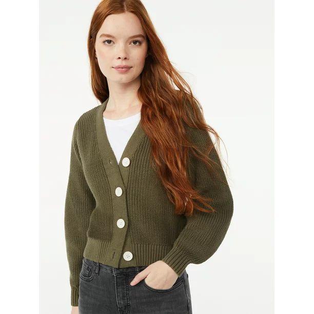 Free Assembly Women's Boxy Cardigan Sweater - Walmart.com | Walmart (US)