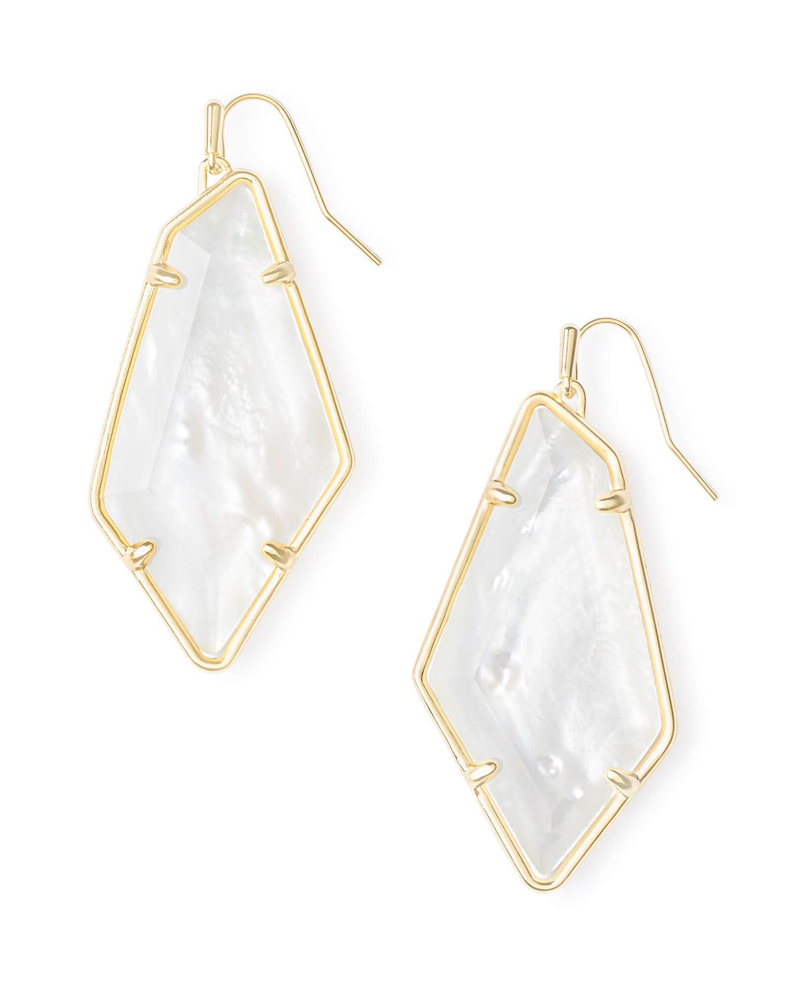 Emilia Gold Drop Earrings in Ivory Mother-of-Pearl | Kendra Scott | Kendra Scott