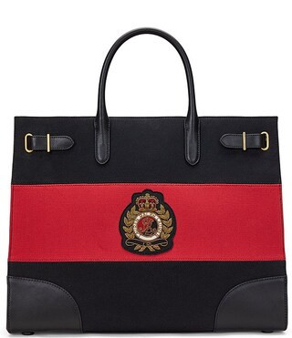 Lauren Ralph Lauren Large Devyn Two Tone Canvas Logo Tote Bag | Dillard's | Dillard's