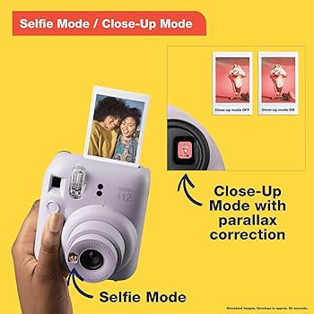 Fujifilm Instax Mini 12 Instant Film Camera, Clay White | Amazon (US)