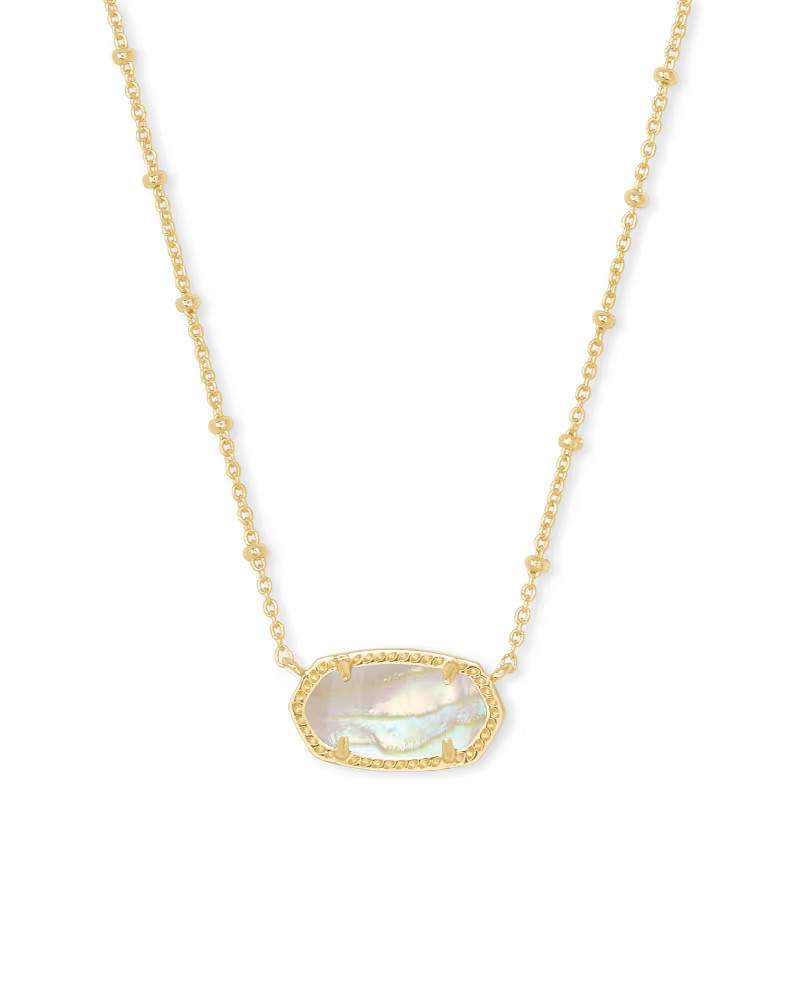 Elisa Satellite Gold Pendant Necklace in Iridescent Abalone | Kendra Scott