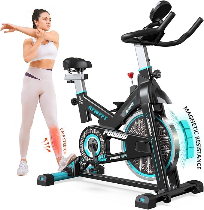pooboo Exercise Bike, Adjustable Magnetic Resistance Silent Belt Drive, Indoor Cycling Bike for H... | Amazon (US)