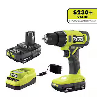 ONE+ 18V Cordless 1/2 in. Drill/Driver Kit with (2) 1.5 Ah Batteries and Charger | The Home Depot