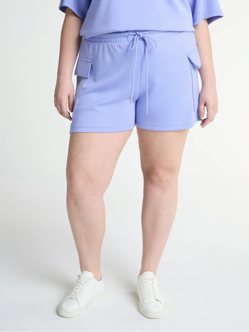 Scoop Women's and Women's Plus Ultimate ScubaKnit Cargo Shorts, Sizes XS-4X | Walmart (US)