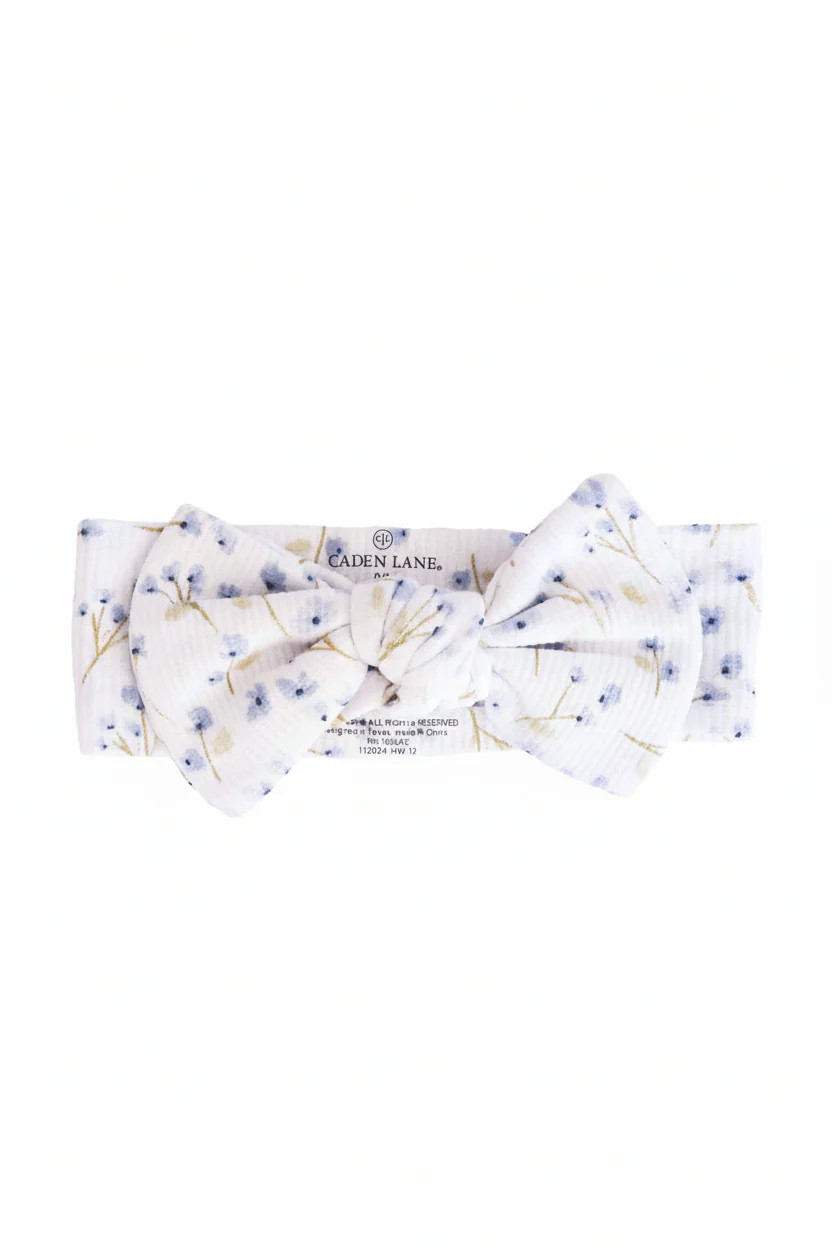 Blake's Blooms Bamboo Waffle Knit Large Bow Headwrap | Caden Lane