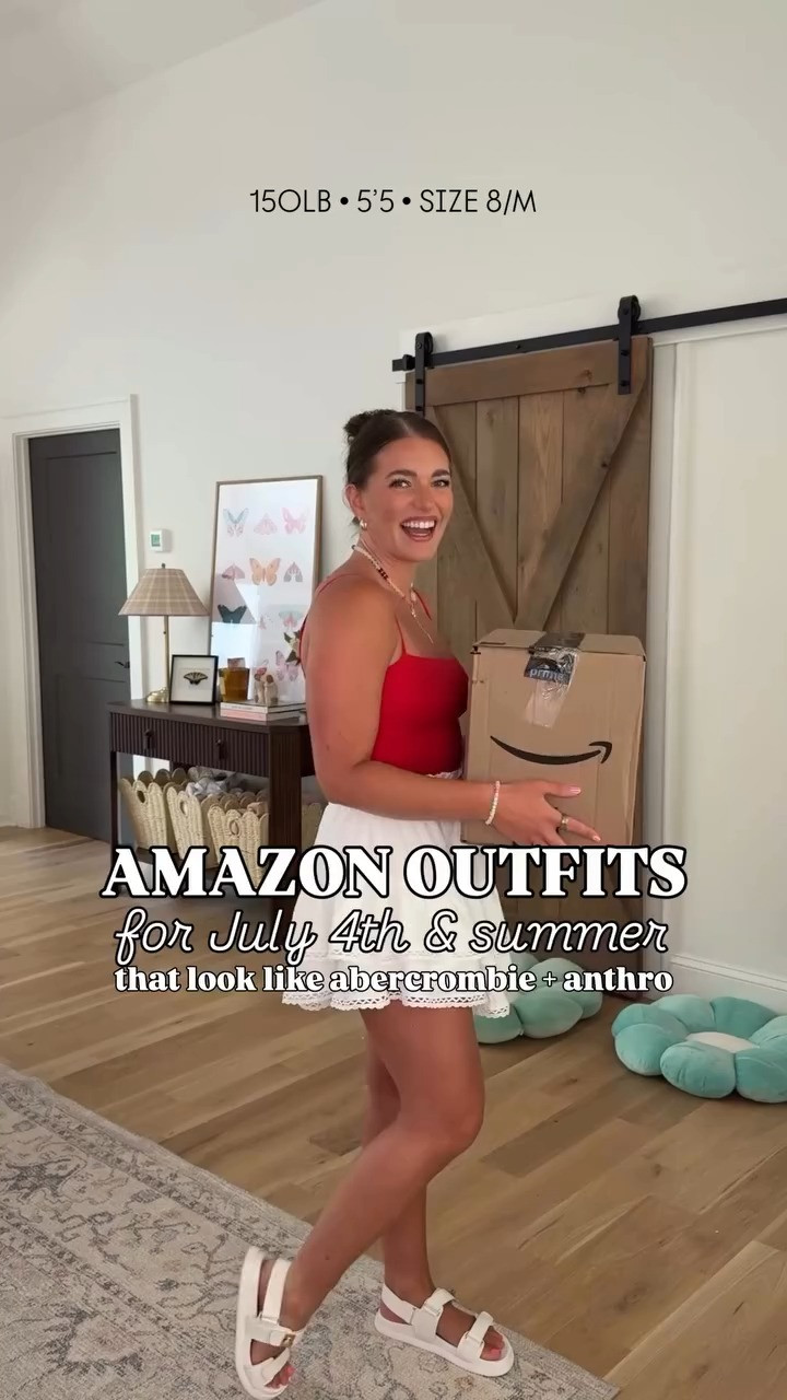 True to size medium in everything EXCEPT the button front denim shorts, BOTH red 2 piece sets, and red plaid swimsuit :) 

 #LTKgrwm #LTKootd #LTKSeasonal