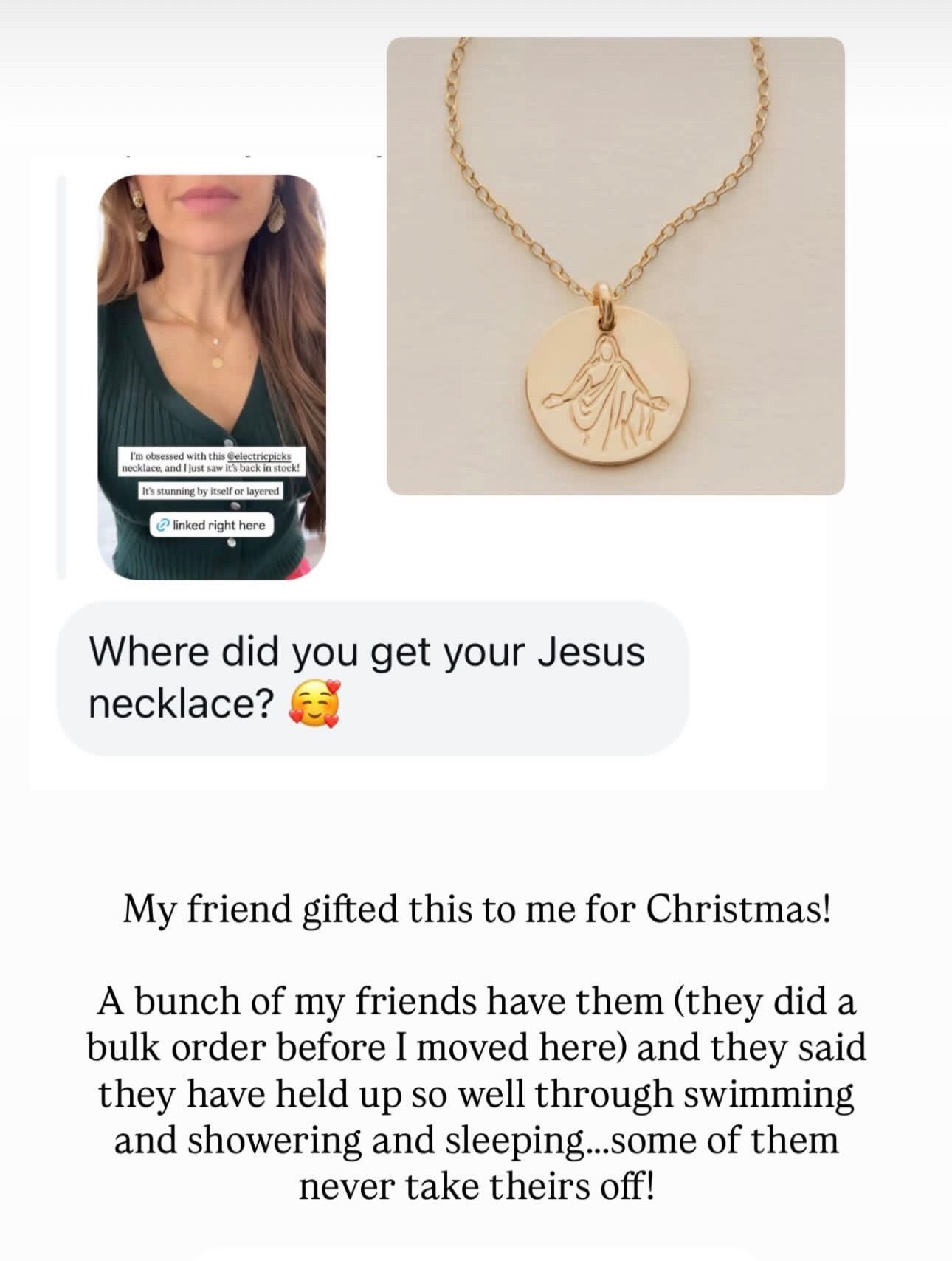 Such a pretty necklace that would make a great gift for a Christian!